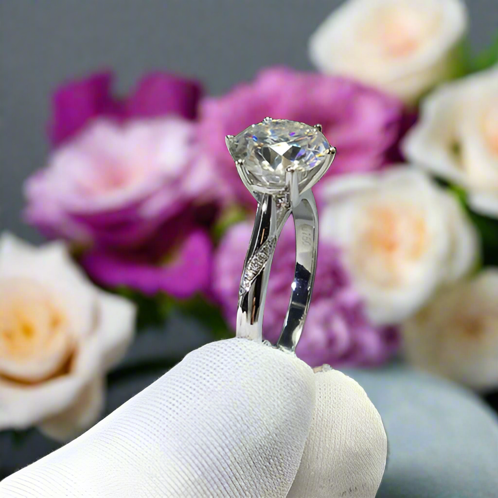 Classic 2.0ct Diamond Sweet Love White Gold Engagement Ring-Evani Jewelry