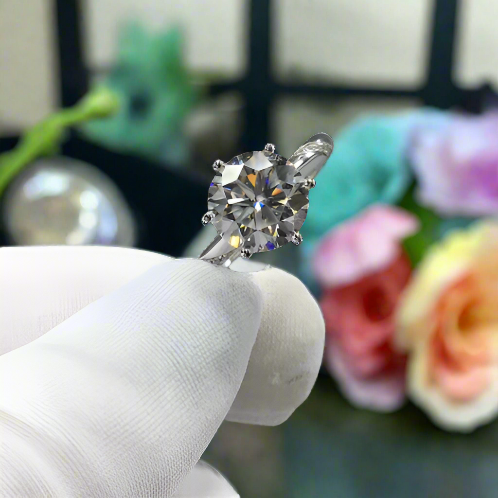 Classic 2.0ct Diamond Sweet Love White Gold Engagement Ring-Evani Jewelry
