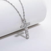 Classic 2.1ct Diamond Cross Pendant Necklace-Evani Naomi Jewelry