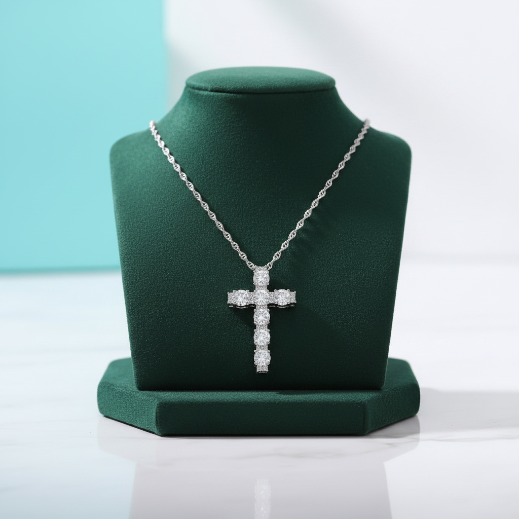 Classic 2.1ct Diamond OptionCross Pendant Necklace - Evani Naomi Jewelry
