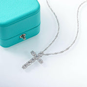 Classic 2.1ct Diamond Cross Pendant Necklace-Evani Naomi Jewelry