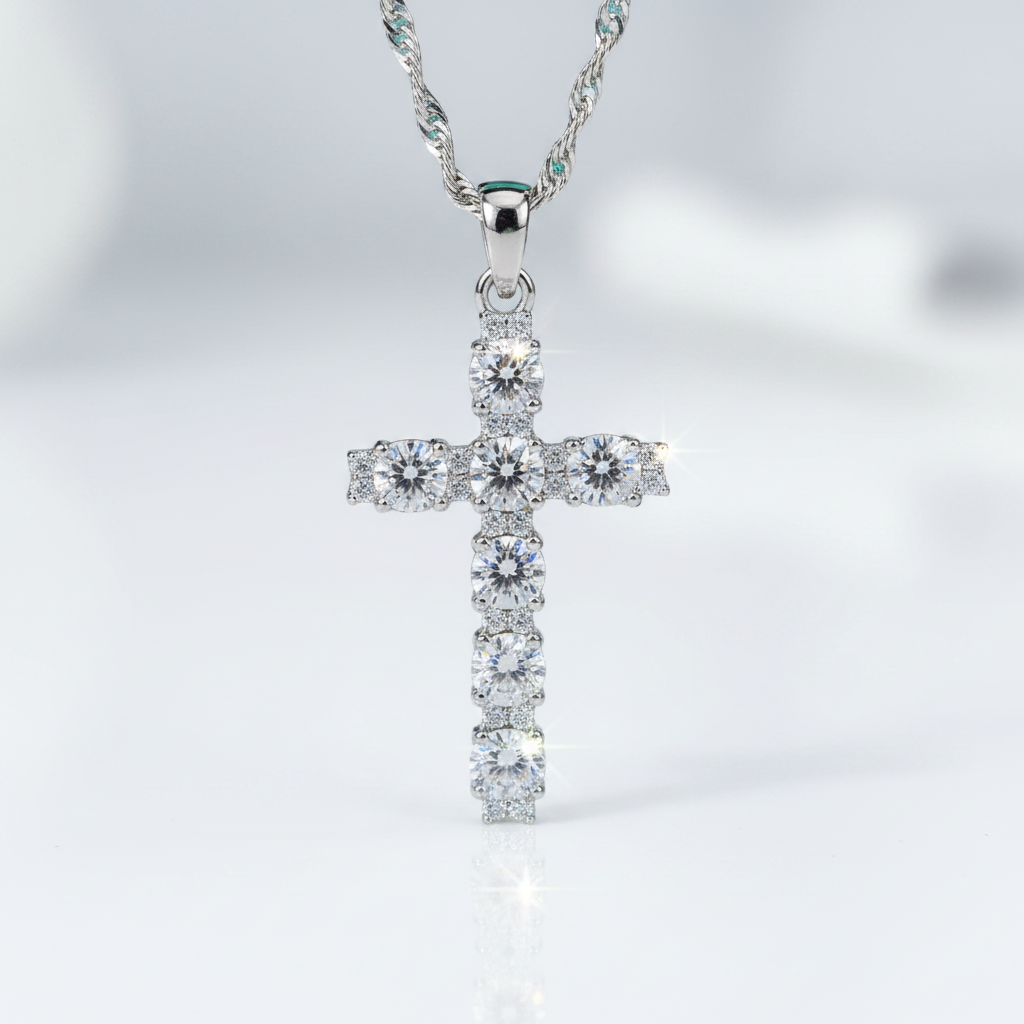 Classic 2.1ct Diamond Option Cross Pendant Necklace