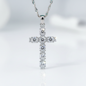 Classic 2.1ct Diamond Option Cross Pendant Necklace