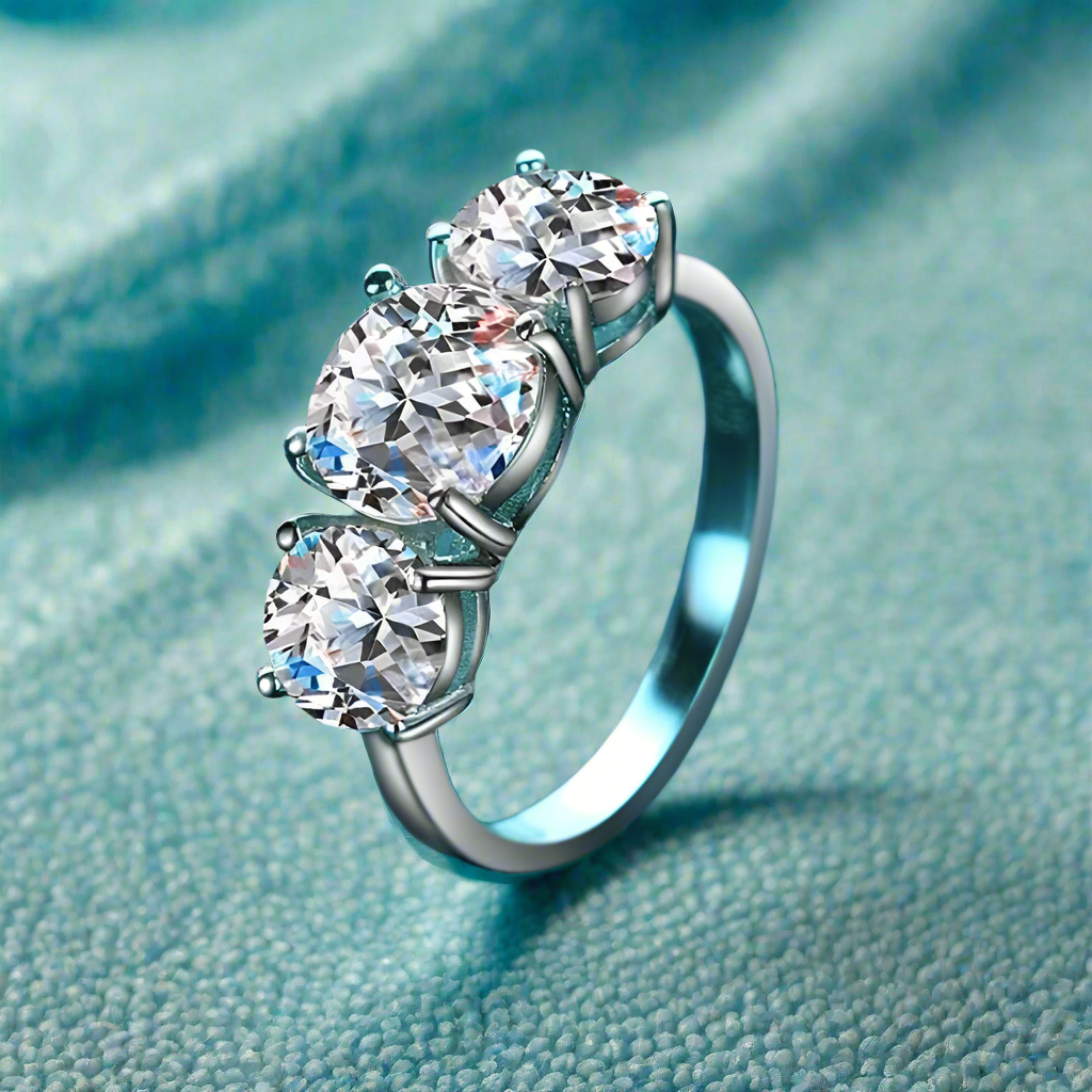 Classic 2ct Three Stones Diamond Wedding Ring-Evani Naomi Jewelry