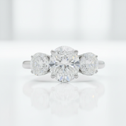 Classic 2ct Three Stones Diamond Option Wedding Ring - Evani Naomi Jewelry