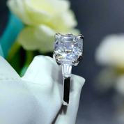 Classic 3.0 Ct Asscher Cut Diamond Engagement Ring-Evani Naomi Jewelry