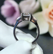 Classic 3.0 Ct Asscher Cut Diamond Engagement Ring-Evani Naomi Jewelry