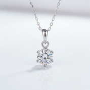 Classic 3.0 Ct Round Diamond OptionPendant Necklace