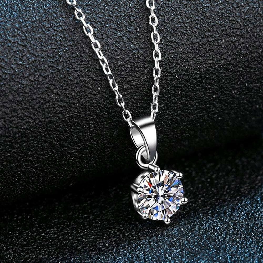 Classic 3.0 Ct Round Diamond Pendant Necklace-Evani Naomi Jewelry
