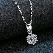 Classic 3.0 Ct Round Diamond Pendant Necklace-Evani Naomi Jewelry