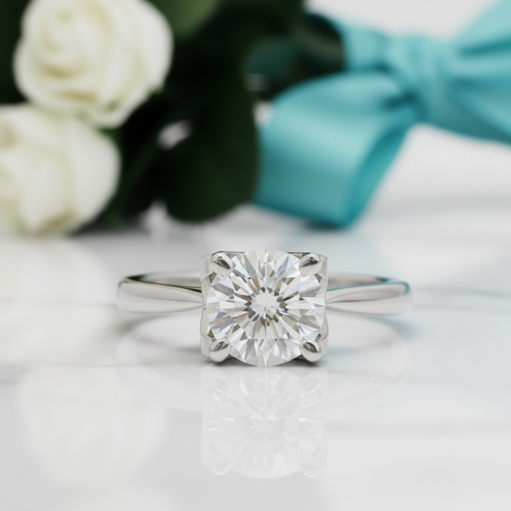 Classic 3.0 ct Round Diamond Wedding Ring-Evani Jewelry