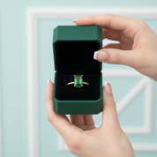 Classic 3.0ct Yellow Gold Emerald Cut Engagement Ring - Evani Naomi Jewelry