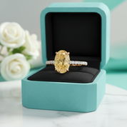 Classic 3.5 ct Topaz Oval Cut Engagement Ring