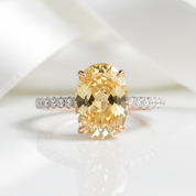 Classic 3.5 ct Topaz Oval Cut Engagement Ring