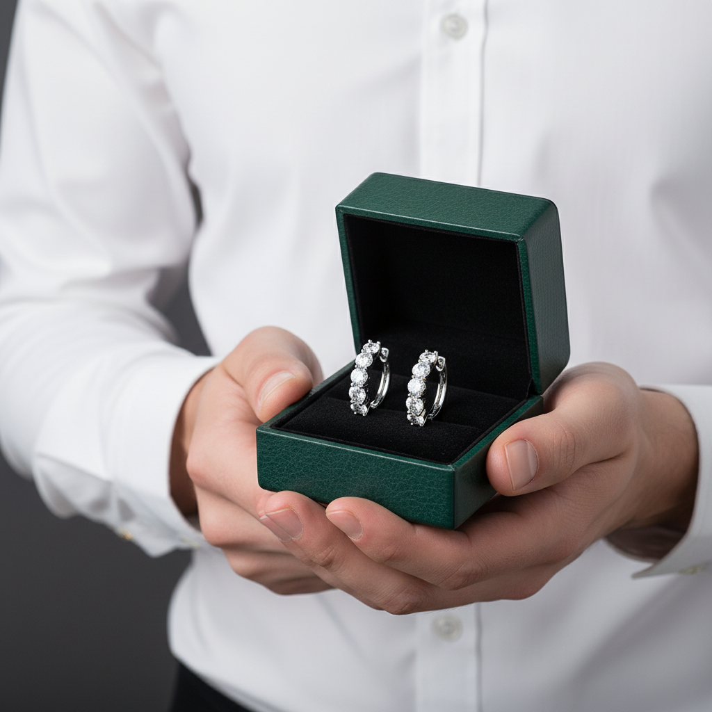 Classic 3ct Diamond Option Hoop Earrings