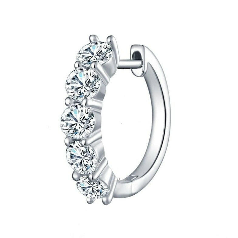 Classic 3ct Diamond Hoop Earrings-Evani Naomi Jewelry