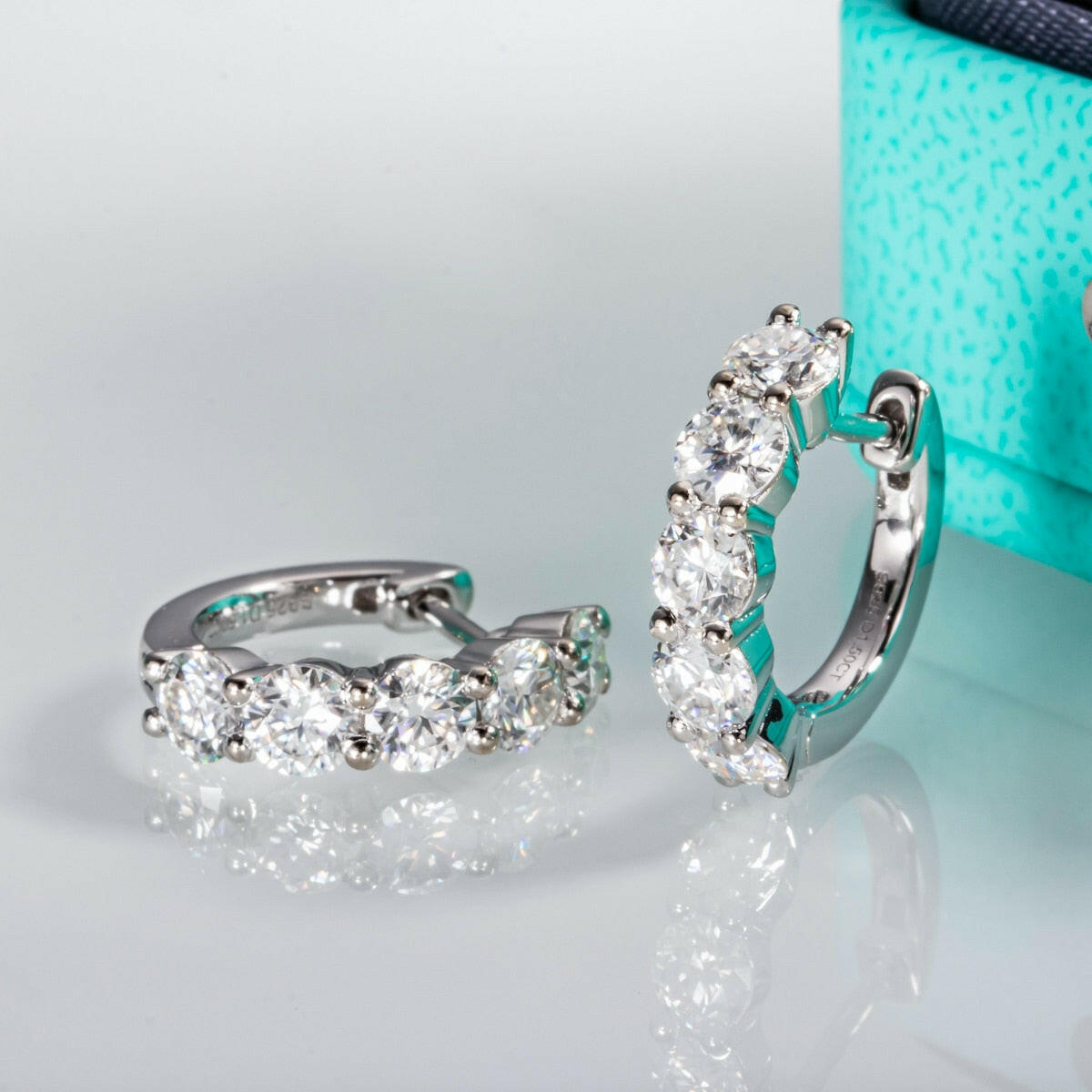 Classic 3ct Diamond Hoop Earrings-Evani Naomi Jewelry