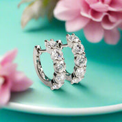 Classic 3ct Diamond Hoop Earrings-Evani Naomi Jewelry