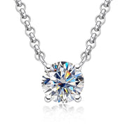 Classic 4-Prong 3ct Diamond Pendant Necklace-Evani Naomi Jewelry