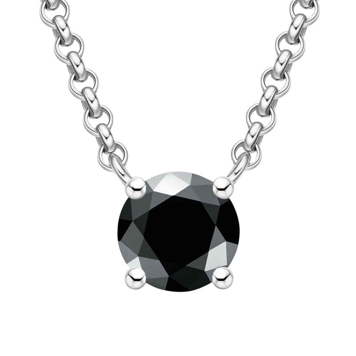 Classic 4-Prong 3ct Diamond Pendant Necklace-Evani Naomi Jewelry