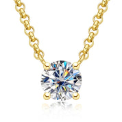 Classic 4-Prong 3ct Diamond Pendant Necklace-Evani Naomi Jewelry