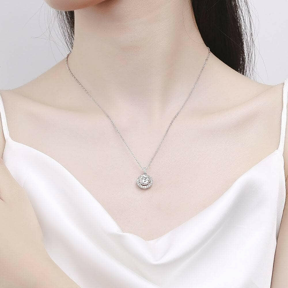 Classic 4.0 Ct Round Diamond Necklace-Evani Naomi Jewelry