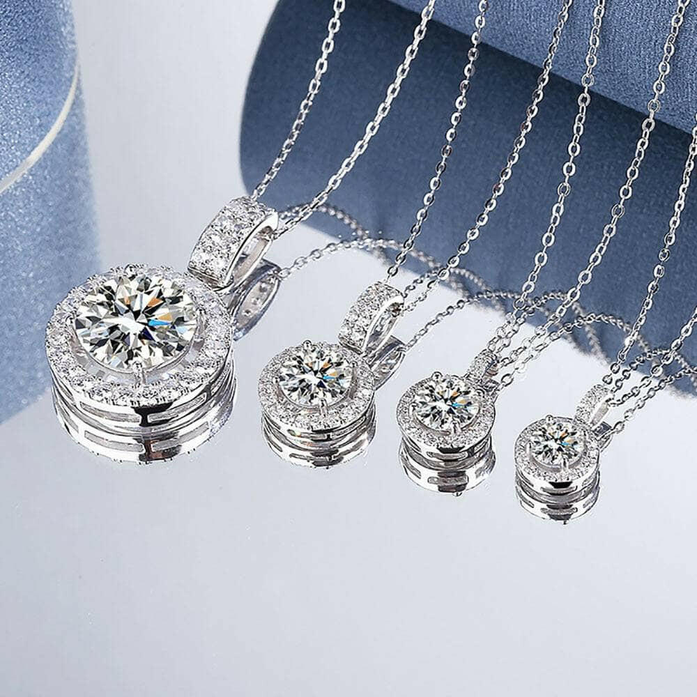 Classic 4.0 Ct Round Diamond Necklace-Evani Naomi Jewelry