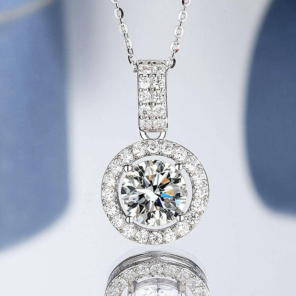 Classic 4.0 Ct Round Diamond Necklace-Evani Naomi Jewelry