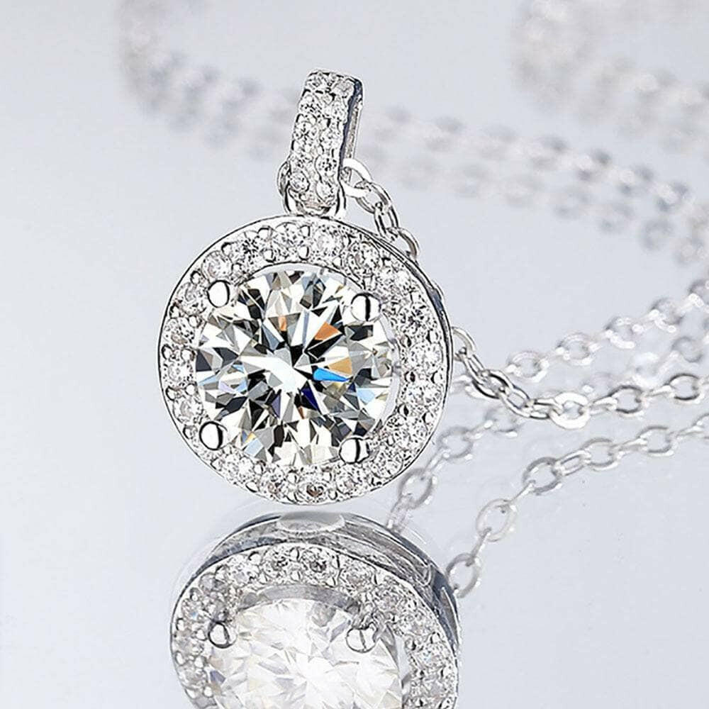 Classic 4.0 Ct Round Diamond Necklace-Evani Naomi Jewelry