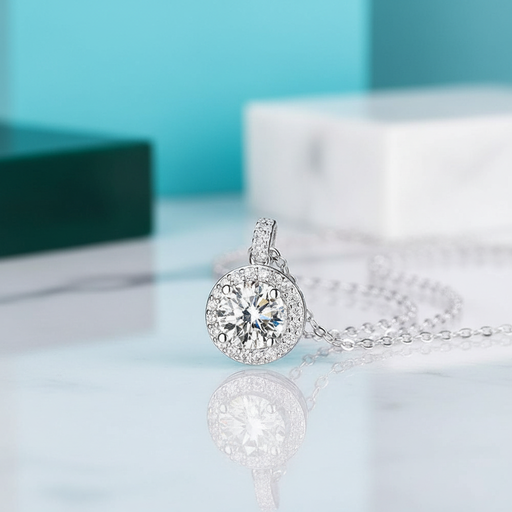 Classic 4.0 Ct Round Diamond Option Necklace