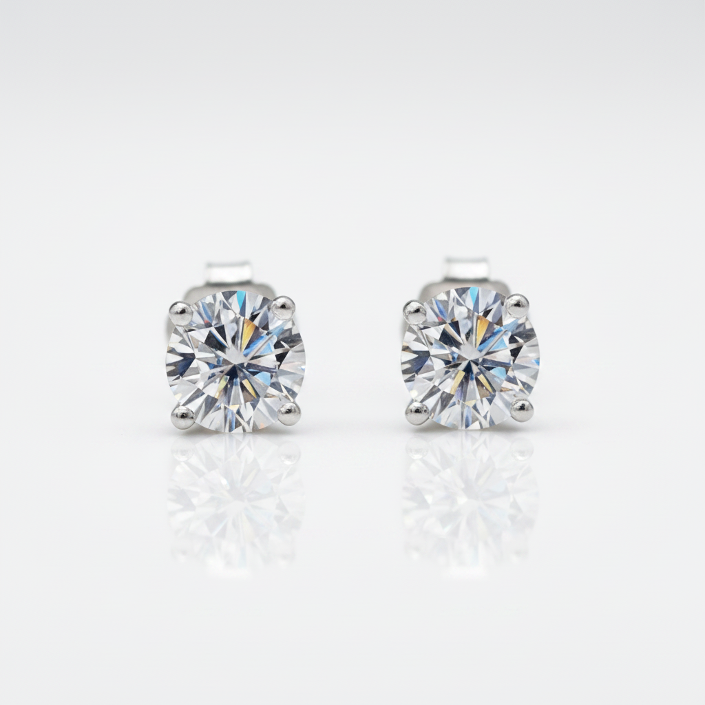 Classic 4.0mm Diamond Option Stud Earrings