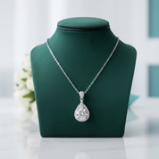 Classic 5.0 Ct Diamond Option Water Drop Pendant Necklace