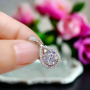 Classic 5.0 Ct Diamond Water Drop Pendant Necklace-Evani Naomi Jewelry