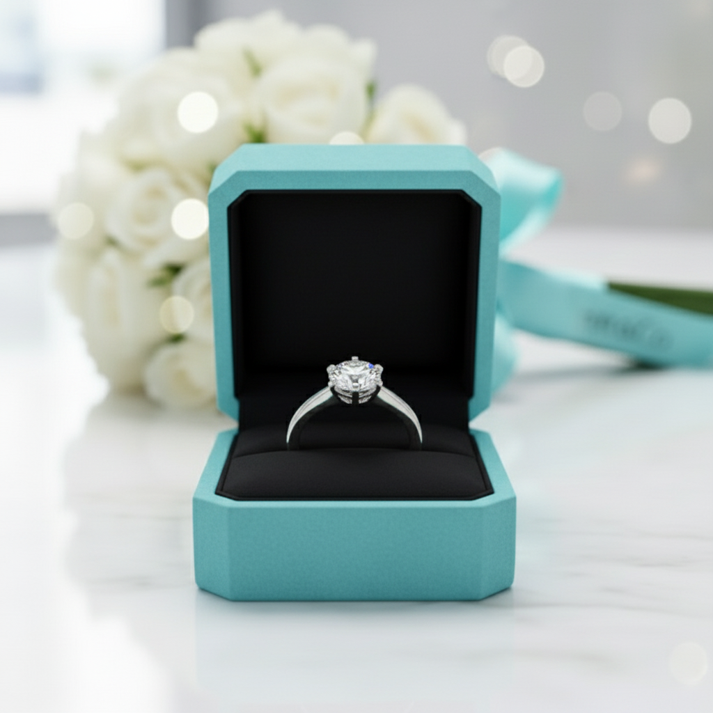 1.25 ct Classic 6 Claws Diamond Ring Set-Evani Jewelry