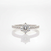 Classic 6 Prong 1ct Round Cut Diamond OptionEngagement Ring - Evani Naomi Jewelry