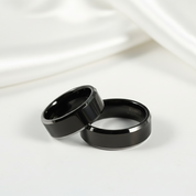 Classic 8mm Black Polished Tungsten Men's Wedding Band - Evani Naomi Jewelry