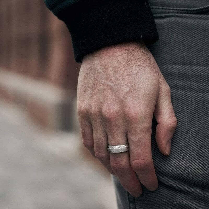 Classic 8mm Matte Titanium Men's Wedding Band-Evani Naomi Jewelry