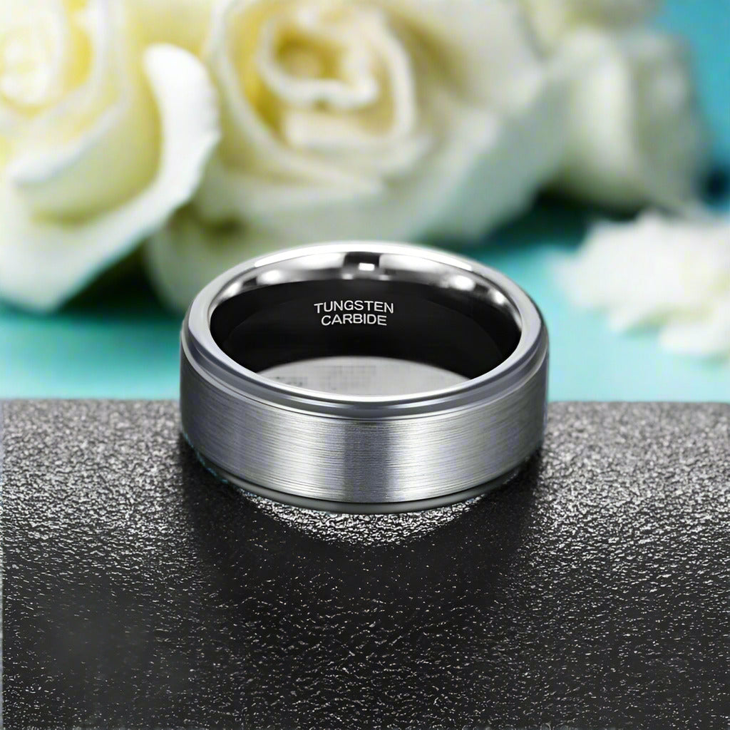 Classic 8mm Unisex Tungsten Wedding Band-Evani Naomi Jewelry