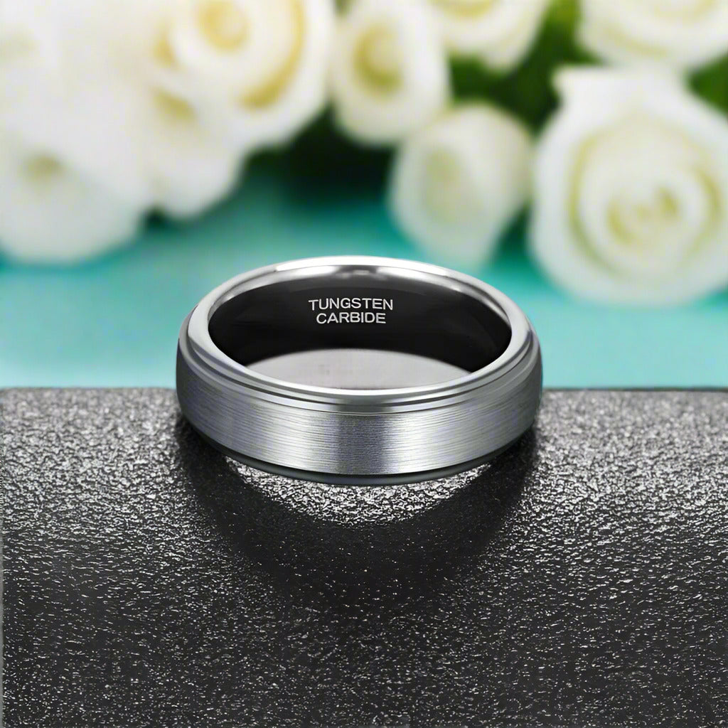 Classic 8mm Unisex Tungsten Wedding Band-Evani Naomi Jewelry