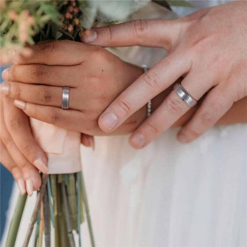 Classic 8mm Unisex Tungsten Wedding Band-Evani Naomi Jewelry