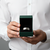 Classic Beveled Edge 8mm Tungsten Men's Wedding Band - Evani Naomi Jewelry