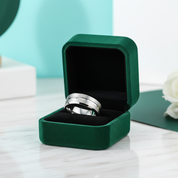 Classic Beveled Edge 8mm Tungsten Men's Wedding Band - Evani Naomi Jewelry