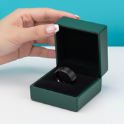Classic Black Titanium Unisex Wedding Band - Evani Naomi Jewelry