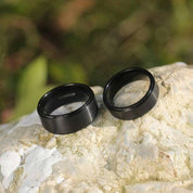 Classic Black Titanium Unisex Wedding Band-Evani Naomi Jewelry