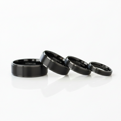 Classic Black Titanium Unisex Wedding Band - Evani Naomi Jewelry