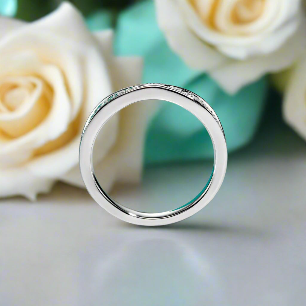 Classic Bow Tie Diamond Wedding Band-Evani Naomi Jewelry