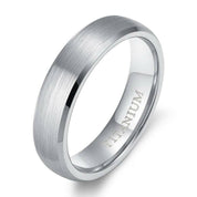 Classic Brushed Domed Titanium Unisex Wedding Band-Evani Naomi Jewelry