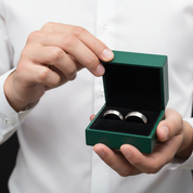 Classic Brushed Domed Titanium Unisex Wedding Band - Evani Naomi Jewelry