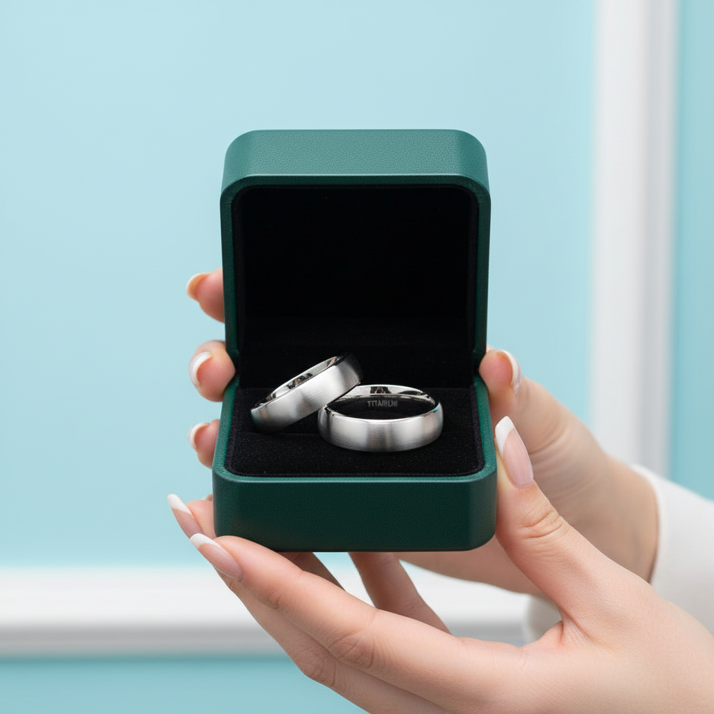 Classic Brushed Domed Titanium Unisex Wedding Band - Evani Naomi Jewelry