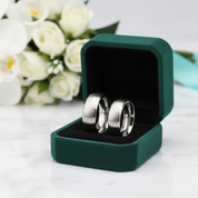 Classic Brushed Domed Titanium Unisex Wedding Band - Evani Naomi Jewelry